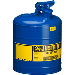 Justrite 7150300 Type I Steel Safety Can Kerosene 5 gal Blue Includes SS Flame Arrestor/Swinging Handle