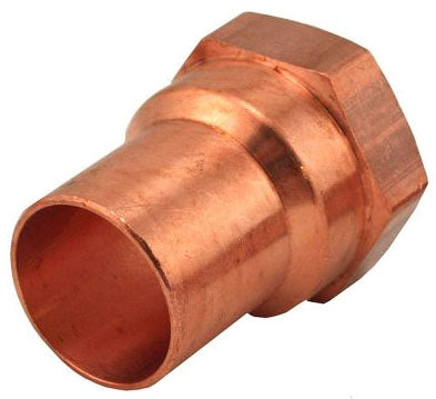 Jones Stephens C75397 1-1/4 x 1-1/4 FTG x FPT Wrot Copper Female Straight Adapter