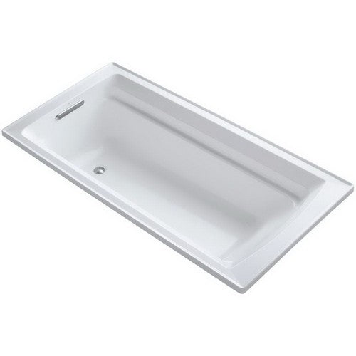 Kohler K-1125-0 Archer Acrylic Rectangular Soaking Tub 72 inch x 36 inch x 19 inch