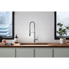 Kohler K-24982-VS Purist Semi-Professional Pull-Down Kitchen Sink Faucet, 1.5 gpm, 1 Handle, Vibrant Stainless