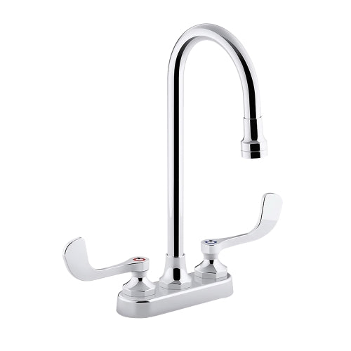 Kohler K-400T70-5ANA-CP Triton Bowe Bathroom Sink Faucet with 0.5 gpm, 1/2 inch Compression, 2 Wrist Blade Handles, 4 inch Centerset