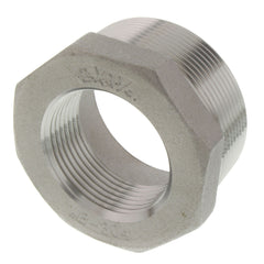 Merit Brass K414-3220 Hex Head Pipe Bushing, 2 x 1-1/4 in Nominal, MNPT x FNPT End Style, 150 lb, 304/304L Stainless Steel, Import