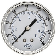 Parker Watts Fluid Air 275Y160S Pressure Gauge 160 PSI 2 Inch