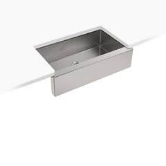 Kohler K-5415-NA Strive 35-1/2 inch L x 21-1/4 inch W x 9-5/16 inch D Stainless Steel Undermount Apron Front Kitchen Sink