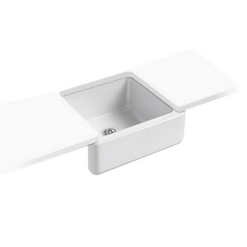 Kohler K-5665-0 Whitehaven Single Bowl Kitchen Sink with Tall Apron (23-1/2 inch L x 21-9/16 inch W x 9-5/8 inch D)