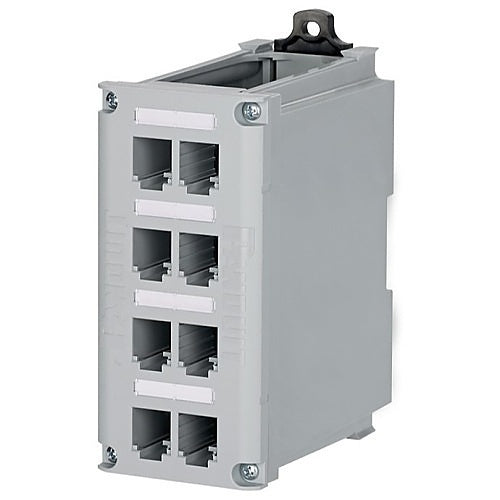 Panduit CDPP8RG Mini-Com 8-port DIN Rail Copper Patch Panel