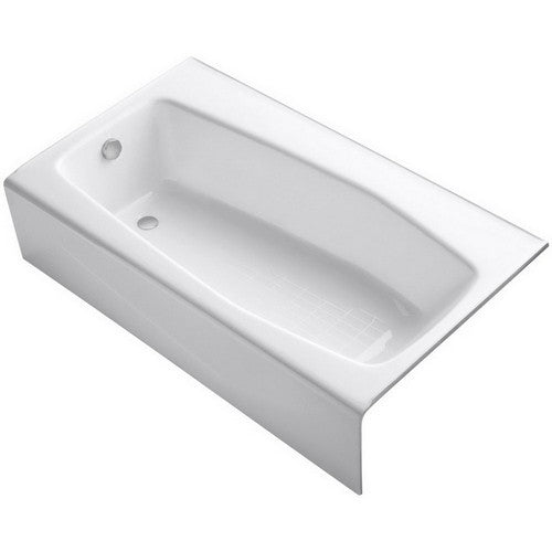 Kohler K-714-0 Villager 60 inch x 34-1/4 inch x 14 inch Cast Iron Soaking Tub Right Hand Drain