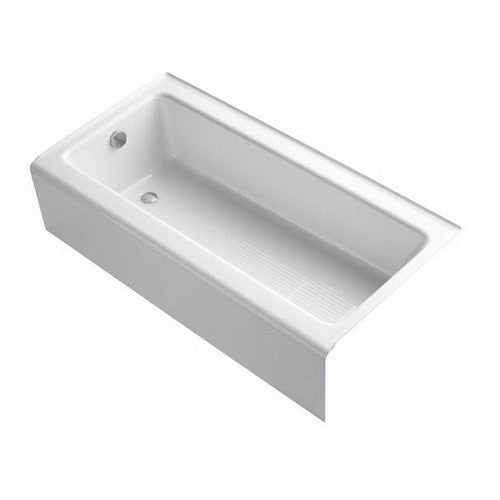 Kohler K-837-0 Bellwether 60 inch x 30 inch Cast Iron Bath With Integral Apron, Left Hand Drain