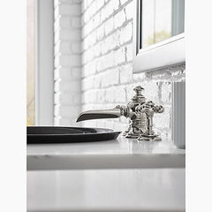 Kohler K-98068-3-CP Artifacts 3-1/2 inch H Widespread Bathroom Sink Cross Handle, Polished Chrome