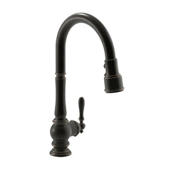 Kohler K-99259-2BZ Artifacts Deck Mount Pull-Down Kitchen Sink Faucet, 1.5 gpm, 1 Handle, Oil Rubbed Bronze