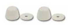 Kissler 68-8024 White Round Bolt Cap with 2-Plastic Washer for Toilet 1 Pair per Bag