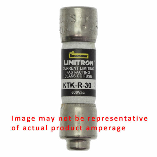 Eaton KTK-R-1/4 Bussmann KTK-R-1/4 600v 1/4amp Limitron Current-Limiting Fast-Acting Fuse Class-CC Non-Indicating Rejection Style 200kAIC