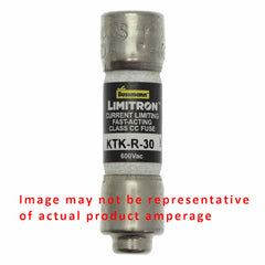 Eaton KTK-R-1/4 Bussmann KTK-R-1/4 600v 1/4amp Limitron Current-Limiting Fast-Acting Fuse Class-CC Non-Indicating Rejection Style 200kAIC