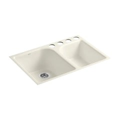 KOHLER 040688783314 Executive Chef Undermount Deep and Shallow Kitchen Sink Biscuit