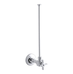 Kohler 040688187815 K-7637-CP Single 3/8 Angle Supplies with Stop, Cross-handle, and Annealed Vertical Tube Polished Chrome