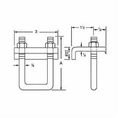 ABB E-760-2 T&B STEEL CLAMP 2200 LB