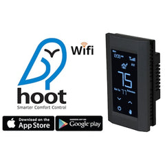 King Electric K901-B Hoot Wi-Fi Single Pole Electronic Programmable Thermostat 16 Amp Black