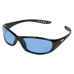 KleenGuard 20542 V40 Hellraiser Lightweight Safety Glasses Anti-Scratch Light Blue Lens Black Frame