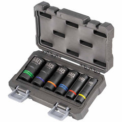 Klein Tools 66090 2-In-1 Slotted Impact Socket Set 12-Point 6-Piece