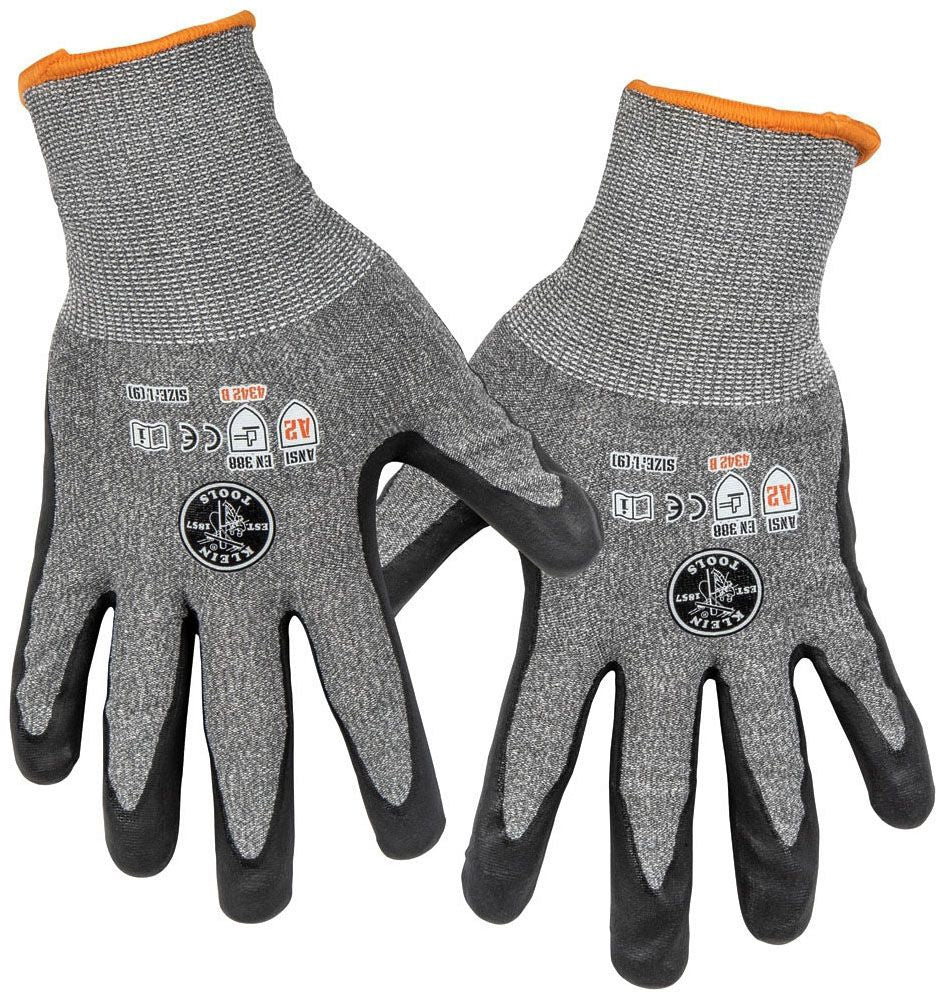 Klein 60185 Work Gloves, Cut Level 2 Touchscreen, Large, 2-Pair