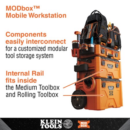 Klein Tools 54818MB MODbox Internal Rail Attachment for Enhanced Toolbox Organization