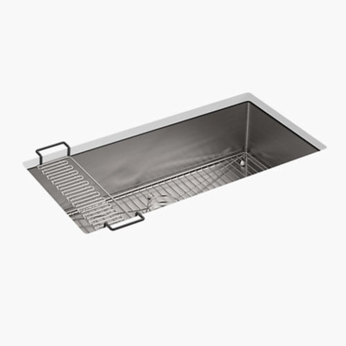 Kohler K-5283-NA Strive 35 inch L x 18-5/16 inch W x 9-5/16 inch D Extra-Large 1-Basin 16 ga Stainless Steel Kitchen Sink