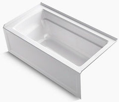 Kohler K-1123-RA-0 Archer Bathtub White 60 inches x 32 inches x 19 inches