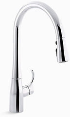 Kohler K-596-CP Simplice Pull-Down Kitchen Faucet 1-Handle Chrome