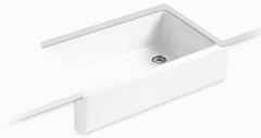 Kohler K-6489-0 Whitehaven Cast Iron Undermount Kitchen Sink 36-3/16 in x 21-9/16 in White