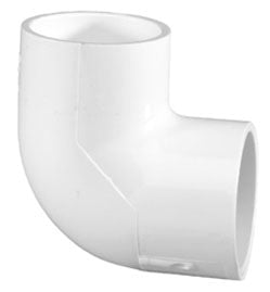 LASCO 406-012 PVC 90 Degree Elbow 1-1/4 Inch Slip Connection