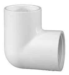 LASCO 407-007 PVC 90 Degree Elbow 3/4 Inch Slip x 3/4 Inch FPT White