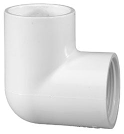 LASCO 407-010 PVC Elbow 90D White Class 125 Schedule 40