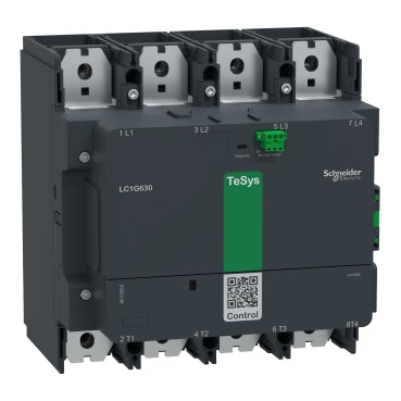 Schneider Electric LC1G6304EHEN Contactor High Power TeSys Giga 630 4 Pole NO AC-1 <=440V 1050A 48-130VAC/DC Coil