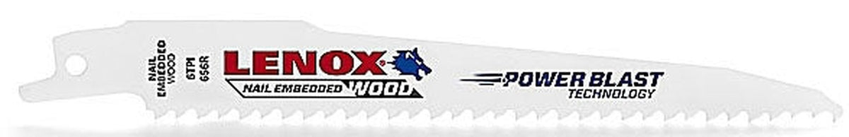 Lenox 20585156R Reciprocating Saw Blade, 12 In L x 3/4 In W, 6 TPI