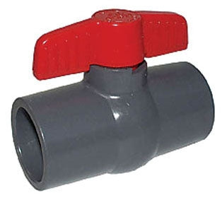 Legend Valve 201-437 1-1/2 Solvent x Solvent 150 PSI Non-Shock CWP Lead-Free Gray UPVC T-Handle Compact Ball Valve