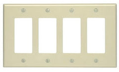 Leviton 80612-W 4-Gang Decora/GFCI Device Wallplate Midway Size Replacement MPN