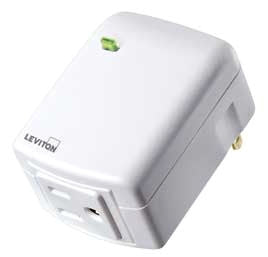 Leviton DZPA1-2BW Indoor Decora Smart Plug-In Outlet with Z-Wave 15A 120V AC NEMA 5-15R