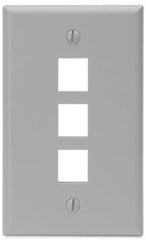 Leviton 41080-3GP QuickPort 3-Port Wall Plate