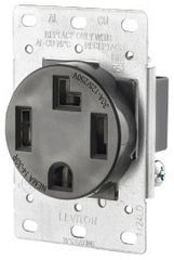 Leviton 278-S00 Receptacle 30A 125/250V 3P4W NEMA 14-30R Black