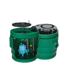 Little Giant 509673 9JF2V2D 0.4 HP Premium Simplex Sewage System with Tether Float Switch