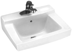 American Standard 0321026.020 Declyn Wall Hung Lavatory 4 Faucet Hole 18-1/2 x 17