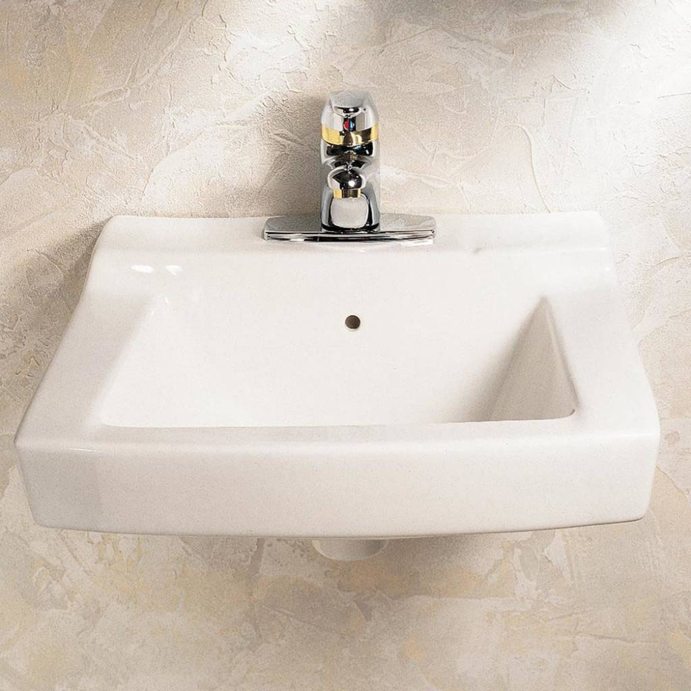 American Standard 0321026.020 Declyn Wall Hung Lavatory 4 Faucet Hole 18-1/2 x 17