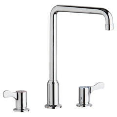 Elkay LKD2432C 8 Centerset Deck Mount Faucet with Arc Tube Spout and 2-5/8 Lever Handles Chrome