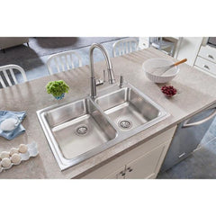 Elkay LR2501 Lustertone Classic Stainless Steel Double Bowl Drop-in Sink