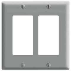 Leviton 80409-GY Decora Wall Plate Standard Size 2-Gang Gray