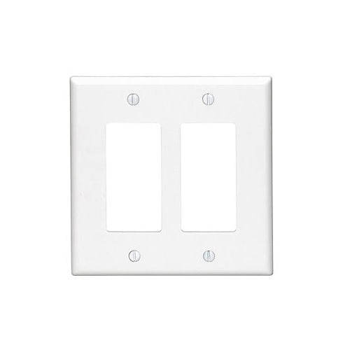 Leviton PJ262-W 2-Gang Decora/GFCI Device Wallplate Midway Size Replacement MPN