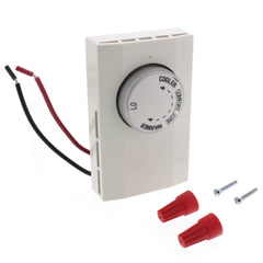 Lux Products LV11-005 120V TSTAT Non-Programmable Single Pole, Line Voltage Heating Only Mechanical Thermostat