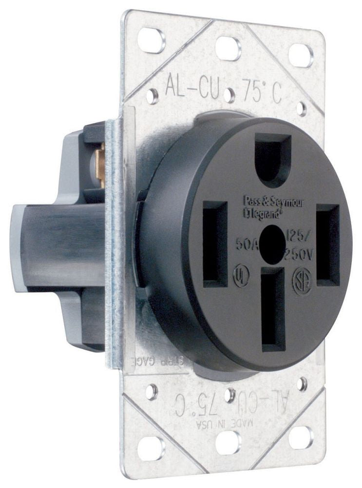 Pass & Seymour 3894 Straight Blade Receptacle 50Amp 125/250Volt 3Pole 4Wire