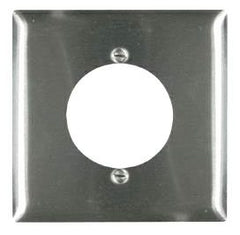 Pass & Seymour SS702 Wall Plate Power Outlet 2-Gang 302/304 Stainless Steel