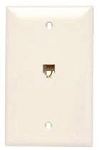 Pass & Seymour TPTE1LA Wall Plate and Telephone Jack 4-Conductor RJ11